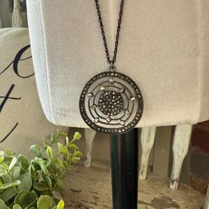 Park Lane Black and Gold Statement Necklace